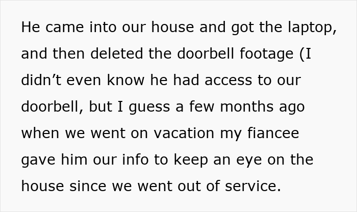The text describes a man finding his fiancée's fancy laptop in her closet, leading to internet theories about it. The text describes a man finding his fiancée's fancy laptop in her closet, leading to internet theories about it.