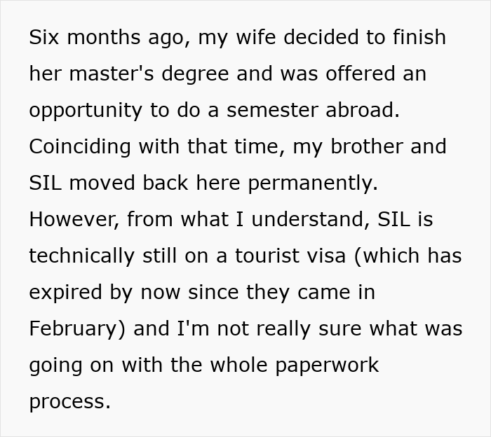 A screenshot of text about a wife's jealousy and a secret police call leading to deportation for her SIL.