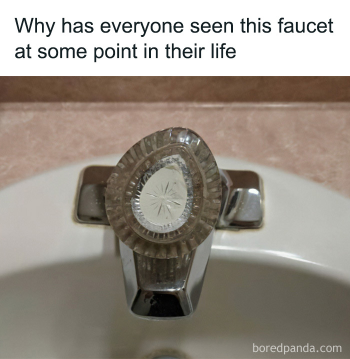 A common 90s faucet, evoking nostalgia for those who experienced the magic of the 90s and 00s.