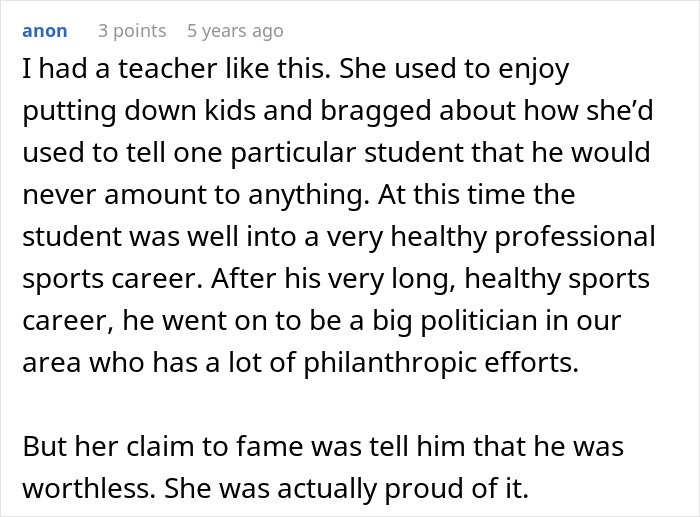 Woman Runs Into Insufferable Highschool Teacher 20 Years Later And Gets Proof That Karma Really Exists Woman Runs Into Insufferable Highschool Teacher 20 Years Later And Gets Proof That Karma Really Exists