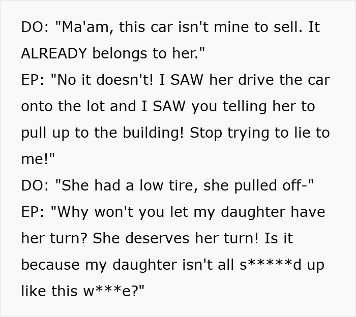 Entitled Mom Desperately Wants “A Blue Car” For Daughter, Even Though It Has An Owner Already Entitled Mom Desperately Wants “A Blue Car” For Daughter, Even Though It Has An Owner Already