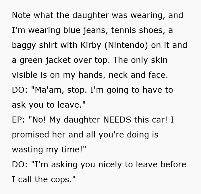 Entitled Mom Desperately Wants “A Blue Car” For Daughter, Even Though It Has An Owner Already Entitled Mom Desperately Wants “A Blue Car” For Daughter, Even Though It Has An Owner Already