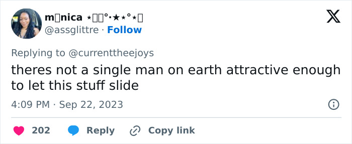 Screenshot of a social media post by m_nica commenting on the trend of women and blue-collar husbands. Screenshot of a social media post by m_nica commenting on the trend of women and blue-collar husbands.