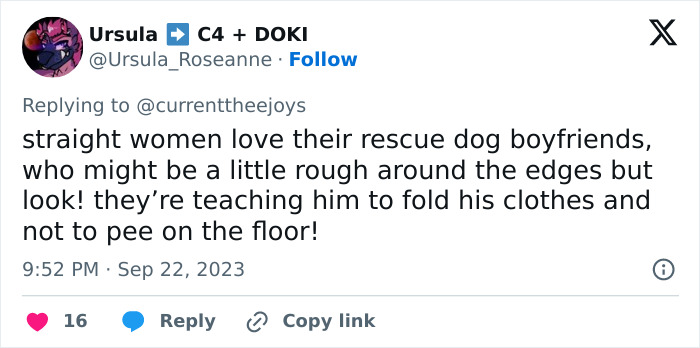 A social media post about women sharing info about blue-collar husbands. A social media post about women sharing info about blue-collar husbands.
