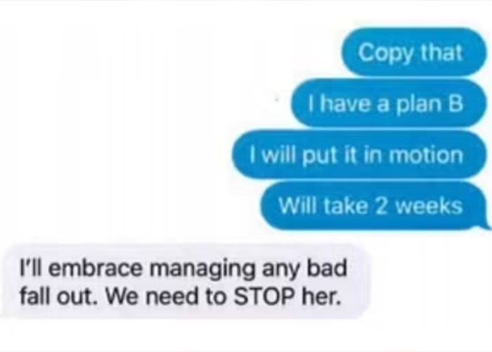 A screenshot of text messages revealing eBay's campaign to ruin an old couple's lives.