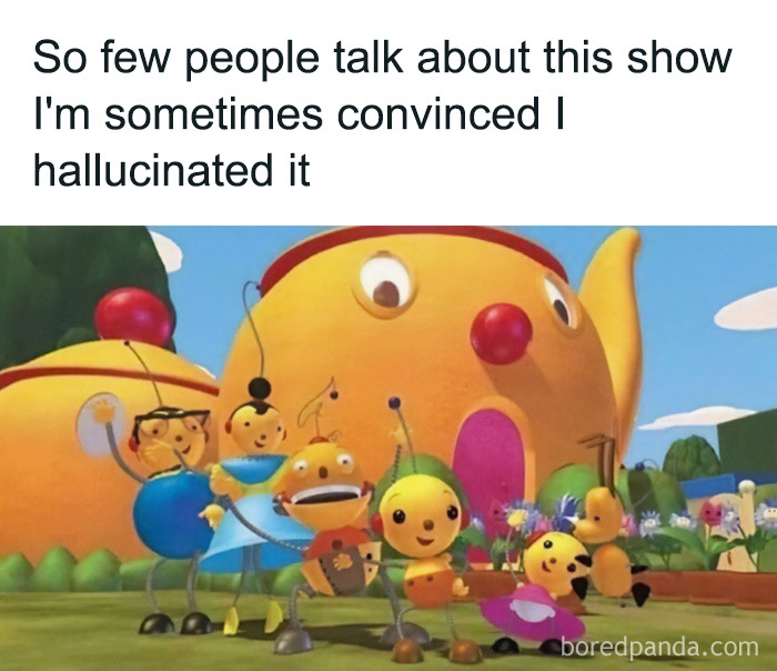 Characters from the show Rolie Polie Olie, a cartoon that brings nostalgia to people who experienced the magic of the 90s and 00s.