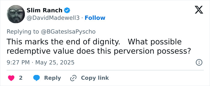 Slim Ranch tweet commenting on the lack of dignity regarding Annie Knight's next move. Slim Ranch tweet commenting on the lack of dignity regarding Annie Knight's next move.