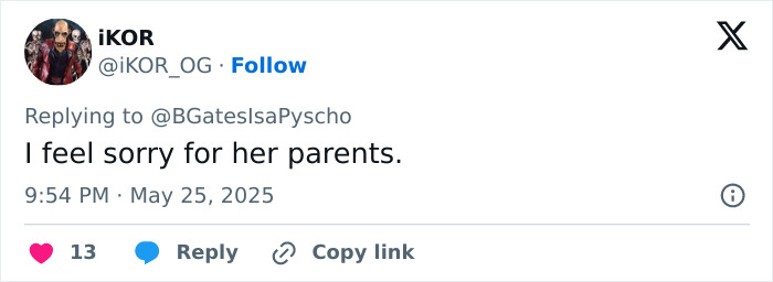 Tweet from user iKOR saying I feel sorry for her parents about adult star Annie Knight's next move. Tweet from user iKOR saying I feel sorry for her parents about adult star Annie Knight's next move.