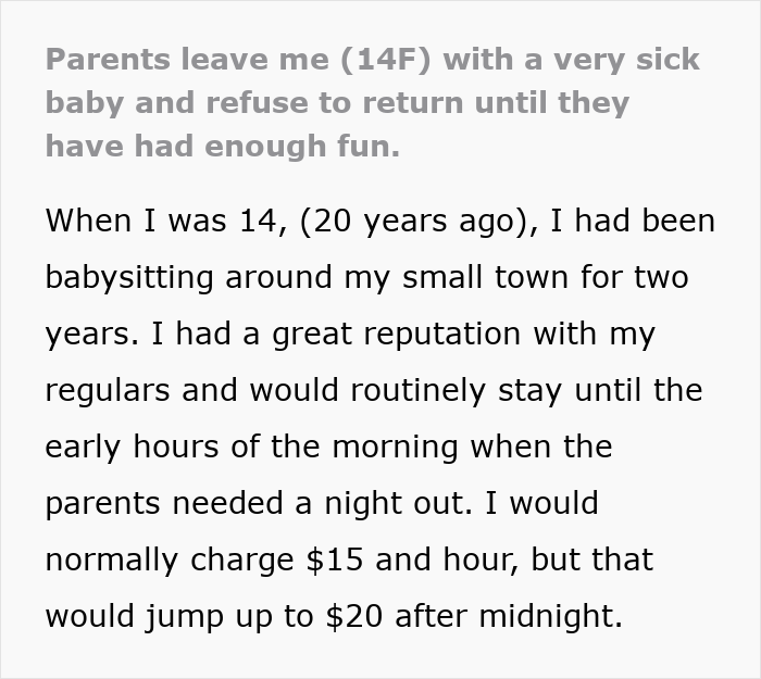 Parents Shortchange Teen Babysitter After Ignoring Her For Hours, And Get An Expensive Surprise Parents Shortchange Teen Babysitter After Ignoring Her For Hours, And Get An Expensive Surprise