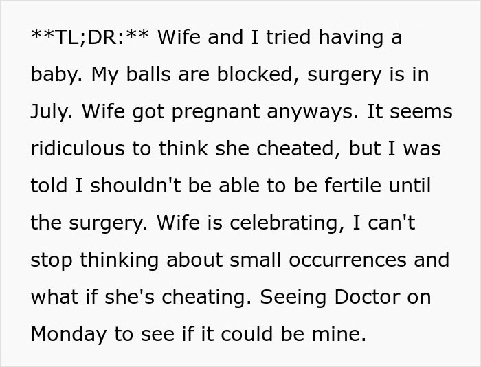 Husband Starts Questioning Everything After Wife Announces Pregnancy: “This Shouldn’t Be Possible” Husband Starts Questioning Everything After Wife Announces Pregnancy: “This Shouldn’t Be Possible”