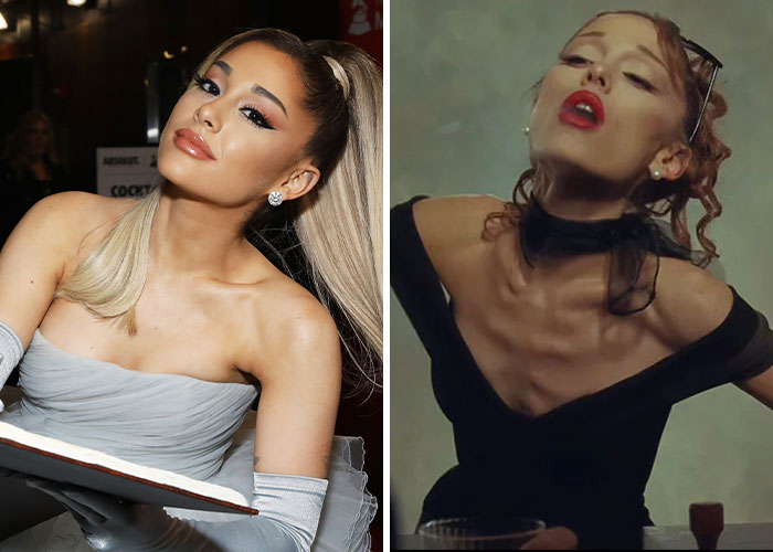 Ariana Grande, a celebrity woman, displays a visible change in weight, sparking fan worries about health risks.