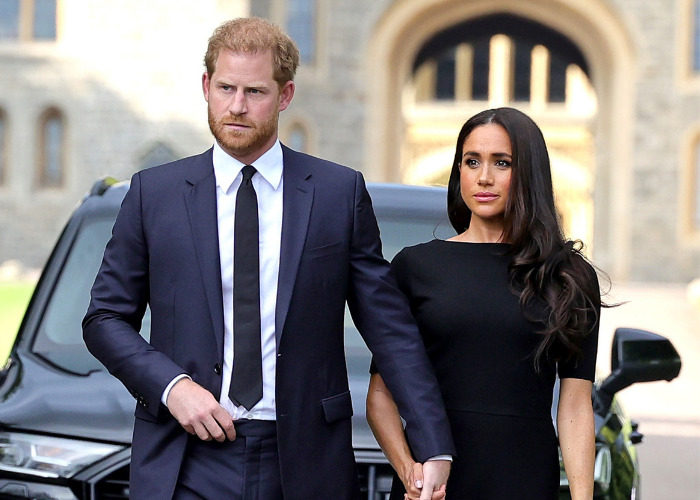 Meghan Markle and Prince Harry leaving a car, walking hand-in-hand, as former US neighbors expose further revelations.