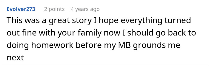 A Reddit comment expressing hope for a family's situation with a spoiled sister and enabling mom. A Reddit comment expressing hope for a family's situation with a spoiled sister and enabling mom.