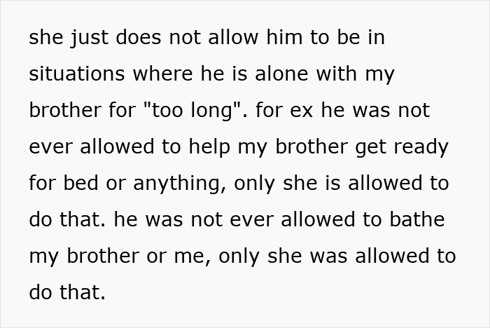 Text snippet explaining the paranoid mom's restrictions on the father-daughter bond, not allowing them to be alone. Text snippet explaining the paranoid mom's restrictions on the father-daughter bond, not allowing them to be alone.