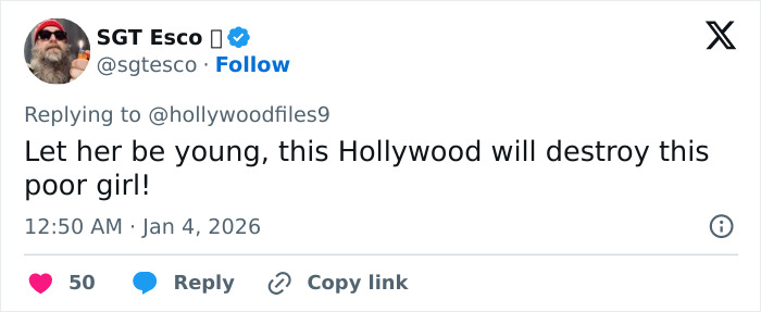 A tweet about Millie Bobby Brown and her weight loss transformation, saying to let her be young. A tweet about Millie Bobby Brown and her weight loss transformation, saying to let her be young.