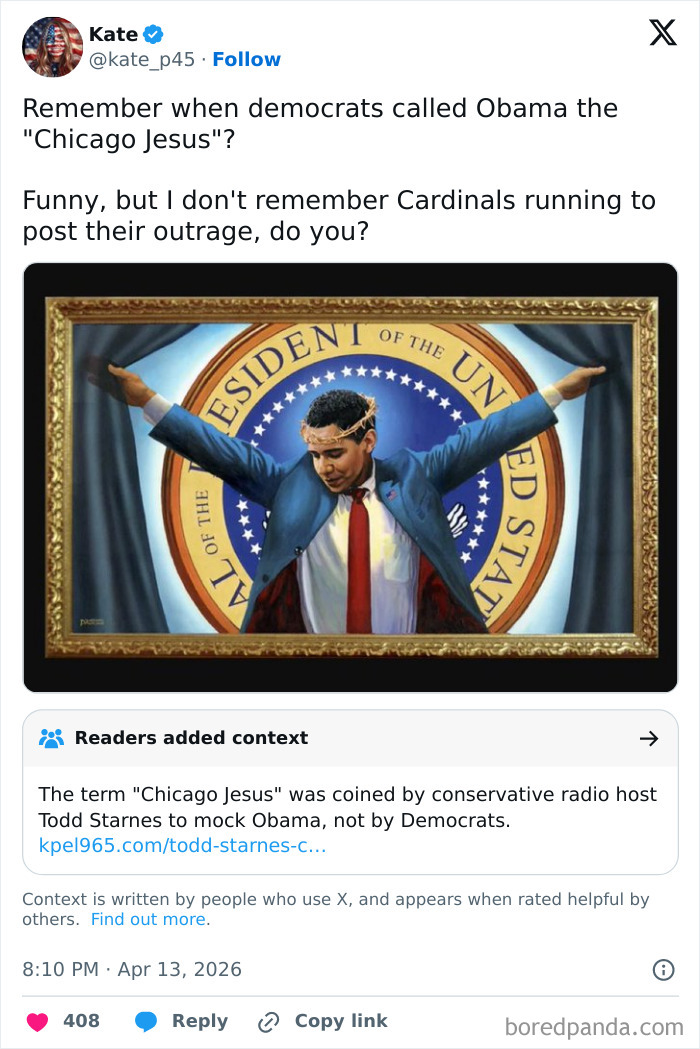 A social media post with a fact-checked claim about Obama being called Chicago Jesus, highlighting people fact-checked.