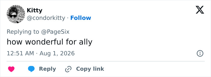 A social media post with the text 'how wonderful for ally' about weight loss. A social media post with the text 'how wonderful for ally' about weight loss.