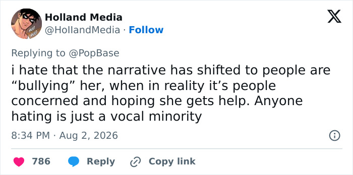 Screenshot of a tweet from Holland Media about Ariana Grande dropping out of acting role. Screenshot of a tweet from Holland Media about Ariana Grande dropping out of acting role.