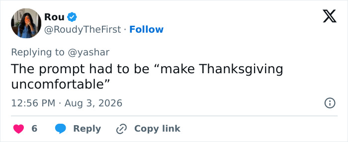 Screenshot of a tweet about the Mario Lopez video of his niece, suggesting a prompt to make Thanksgiving uncomfortable.