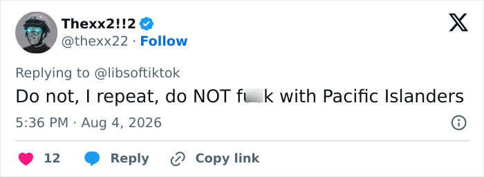 Screenshot of a tweet from Thexx2!!2 about the congressional candidate incident.