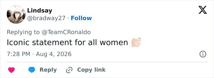 A social media comment calling Georgina Rodriguez's response to body-shamers an iconic statement for all women.
