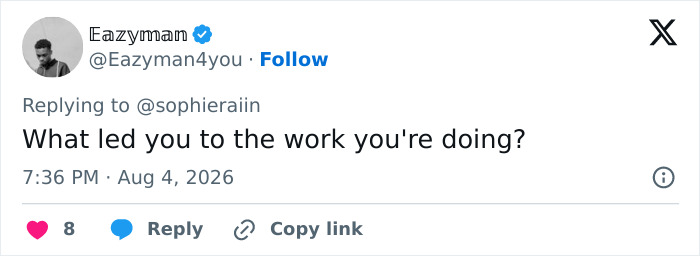 A Twitter comment asking Sophie Rain about her career path as an adult content creator after her high school photo. A Twitter comment asking Sophie Rain about her career path as an adult content creator after her high school photo.