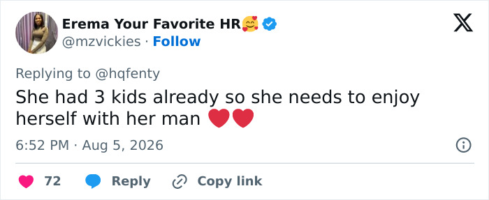 A screenshot of a social media comment about a Rihanna and A$AP Rocky video, sparking uproar online. A screenshot of a social media comment about a Rihanna and A$AP Rocky video, sparking uproar online.