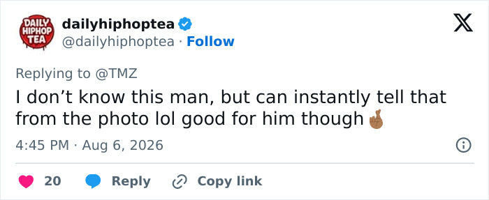 Screenshot of a tweet from dailyhiphoptea, @dailyhiphoptea, commenting on James Haven breaking his silence.