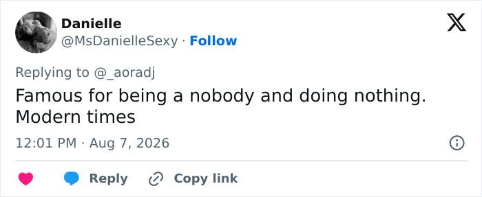 A social media screenshot of a user's comment on the viral Red Bikini Girl's fame. A social media screenshot of a user's comment on the viral Red Bikini Girl's fame.