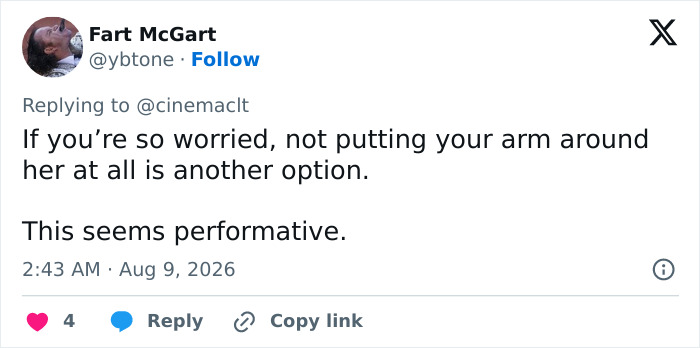 Twitter post by Fart McGart commenting on Jon Bernthal's closed fist at the Spider-Man premiere, calling it performative. Twitter post by Fart McGart commenting on Jon Bernthal's closed fist at the Spider-Man premiere, calling it performative.