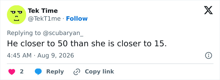 Image of a tweet about the Goth Baddie who won Drake's dating challenge, discussing age differences.