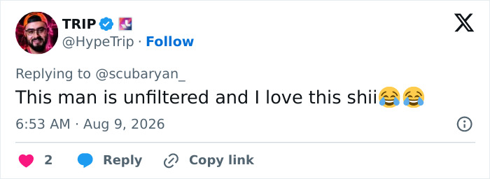 A social media user expresses enjoyment and appreciation for the unfiltered nature of Drake in the Goth Baddie dating challenge.