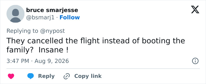 Unruly toddler flight canceled: A user expresses disbelief that the flight was canceled instead of booting the family. Unruly toddler flight canceled: A user expresses disbelief that the flight was canceled instead of booting the family.