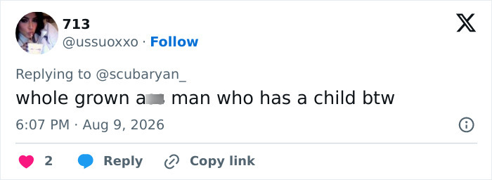 Tweet commenting on Drake's status as a grown man and father in relation to the Goth Baddie dating challenge.