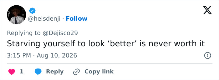 A social media comment from a fan discusses the impact of aging, responding to the Hollywood Star's physique. A social media comment from a fan discusses the impact of aging, responding to the Hollywood Star's physique.