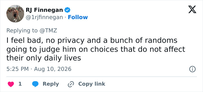 Tweet by RJ Finnegan on Brad Pitt's sobriety streak, emphasizing privacy regarding his new approach to drinking. Tweet by RJ Finnegan on Brad Pitt's sobriety streak, emphasizing privacy regarding his new approach to drinking.