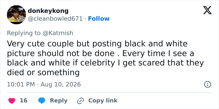 A social media post with a comment about Prince William and Kate Middleton's marriage under scrutiny. A social media post with a comment about Prince William and Kate Middleton's marriage under scrutiny.