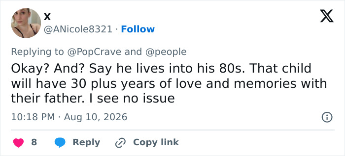 Fans are skeptical about Jon Hamm expecting his first child. Twitter user comments on the child having a father. Fans are skeptical about Jon Hamm expecting his first child. Twitter user comments on the child having a father.