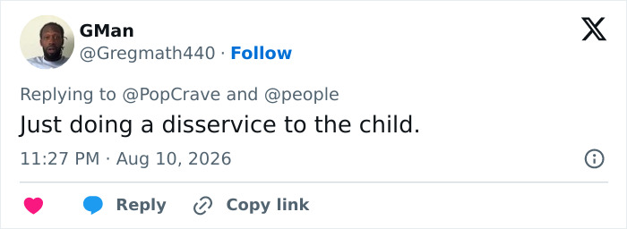 A tweet by GMan criticizing Jon Hamm for expecting a child, implying it's a disservice to the child. A tweet by GMan criticizing Jon Hamm for expecting a child, implying it's a disservice to the child.