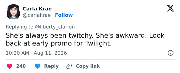 Fans speculate about Kristen Stewart's unsettling appearance on Jimmy Fallon, noting her historically twitchy and awkward demeanor.