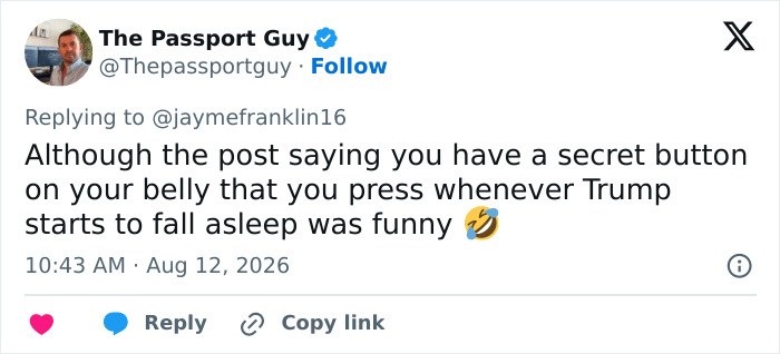 Tweet about a wild theory involving a mystery woman behind Trump and a strange gesture.