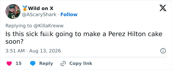A tweet speculating on How I Met Your Mother star's creepy controversy about making a Perez Hilton cake.