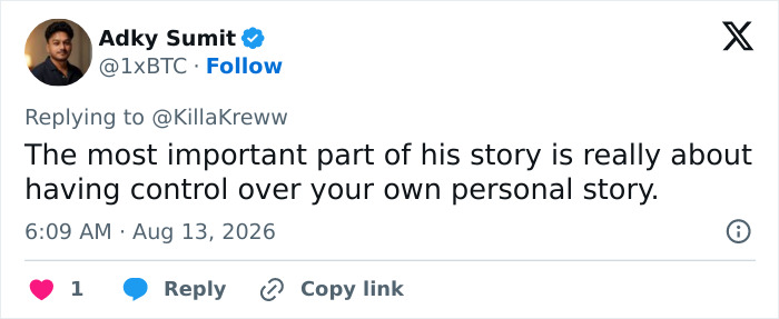 A tweet about a How I Met Your Mother star's forced coming out controversy, emphasizing control over ones personal story.