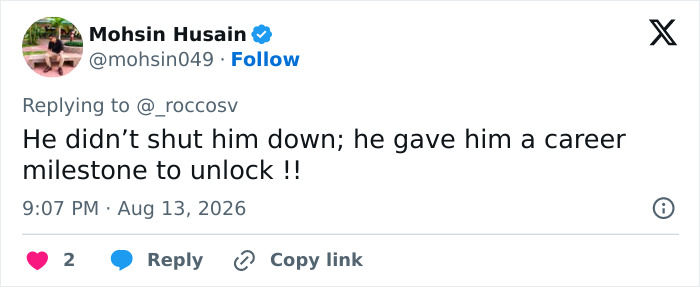 A social media post about a career milestone after Matt Damon shut down Tom Holland. A social media post about a career milestone after Matt Damon shut down Tom Holland.