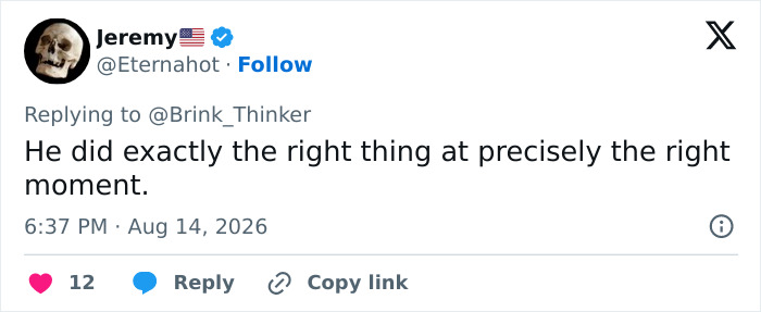 A Jeremy tweet: Man's split-second executive decision was the right thing at the right moment during skirt fire. A Jeremy tweet: Man's split-second executive decision was the right thing at the right moment during skirt fire.