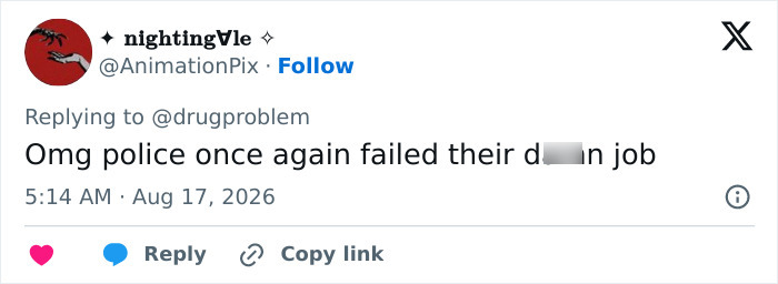 Tweet by nightingVle criticizing police in relation to the Hayden Panettiere boyfriend criminal past investigation. Tweet by nightingVle criticizing police in relation to the Hayden Panettiere boyfriend criminal past investigation.