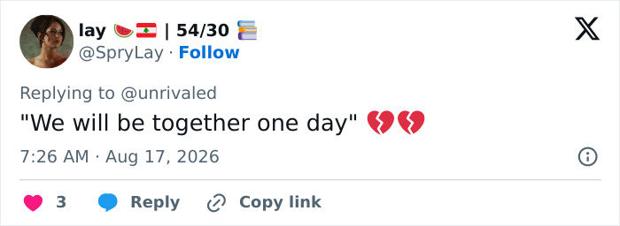 A social media post with the main SEO keyword of Hayden Panettiere, showing a user reply with two broken heart emojis.