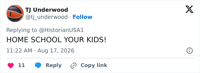 Teacher's OOTD post sparks controversy, displaying a tweet that reads HOME SCHOOL YOUR KIDS!, highlighting the controversy around teacher dress codes. Teacher's OOTD post sparks controversy, displaying a tweet that reads HOME SCHOOL YOUR KIDS!, highlighting the controversy around teacher dress codes.