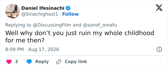 Tweet expressing fans reaction to Margot Robbie's rumored role in a controversial blockbuster franchise. Tweet expressing fans reaction to Margot Robbie's rumored role in a controversial blockbuster franchise.
