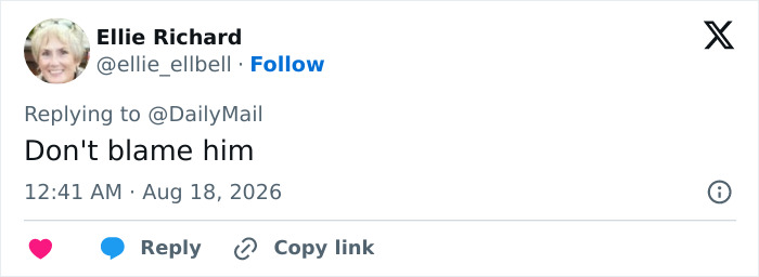 A social media user comments Don't blame him about Ricky Gervais' superficial reason to marry. A social media user comments Don't blame him about Ricky Gervais' superficial reason to marry.